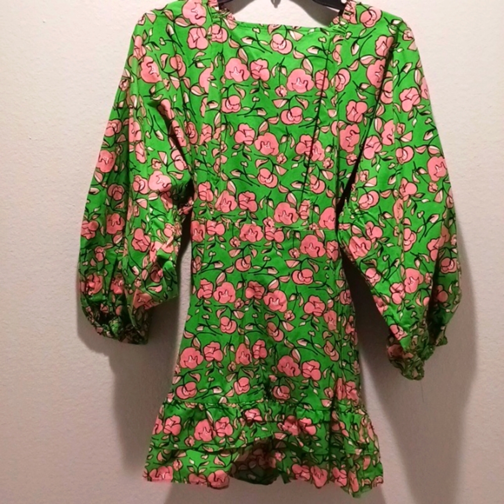 Long sleeve,  open back dress